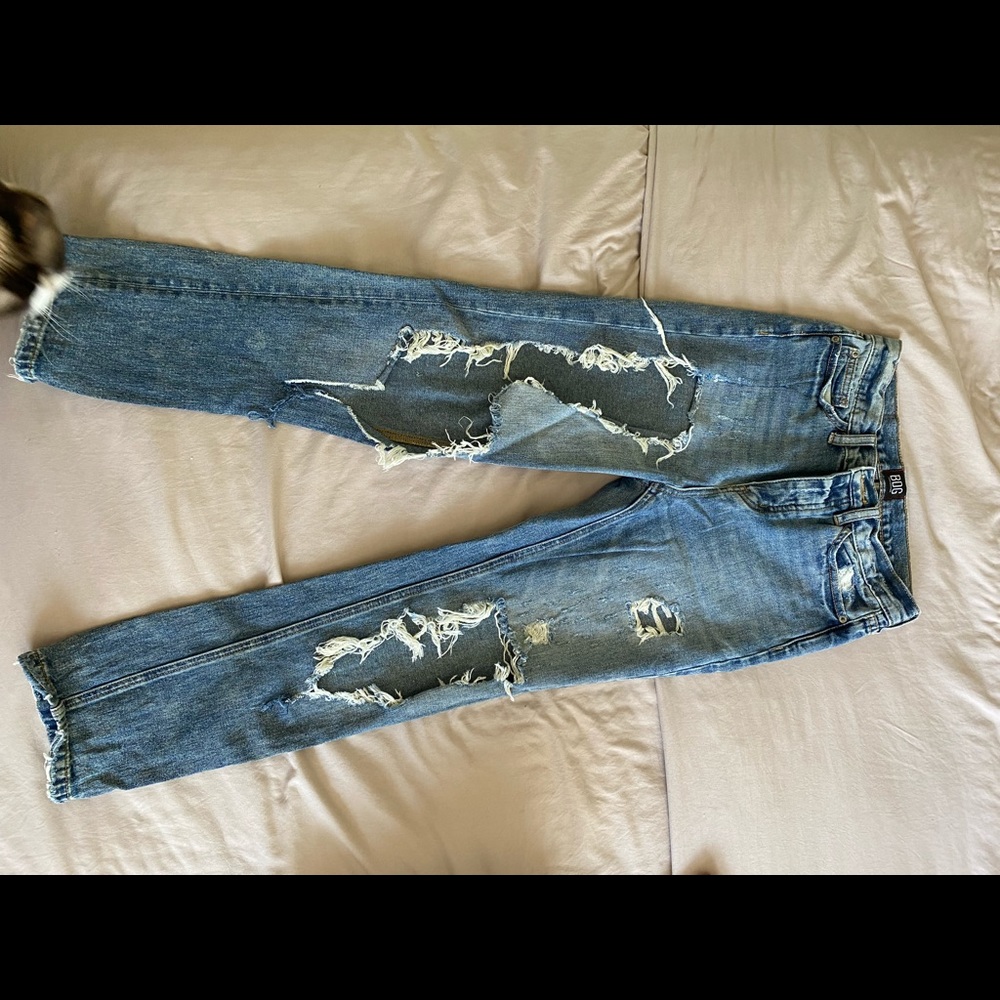 High Waisted Rip Jeans - Picture 2 of 2
